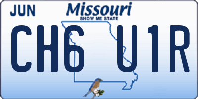 MO license plate CH6U1R