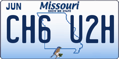 MO license plate CH6U2H