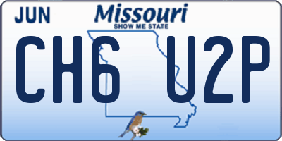 MO license plate CH6U2P