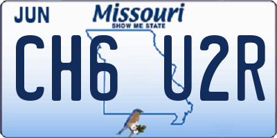 MO license plate CH6U2R