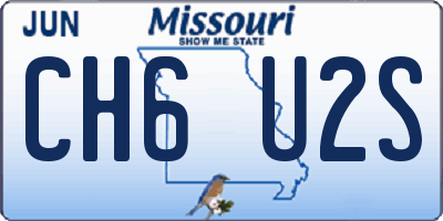 MO license plate CH6U2S