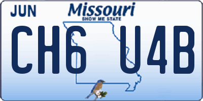 MO license plate CH6U4B
