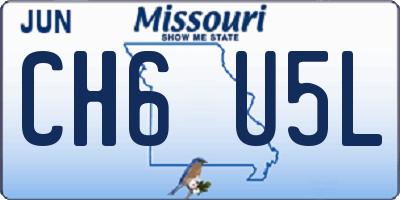 MO license plate CH6U5L