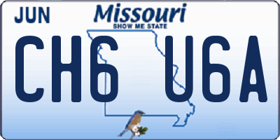 MO license plate CH6U6A