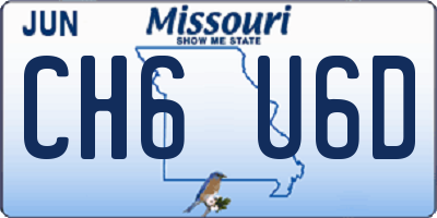 MO license plate CH6U6D