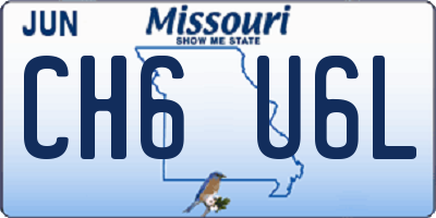 MO license plate CH6U6L