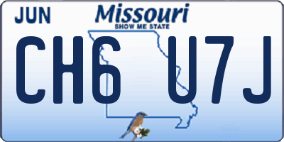 MO license plate CH6U7J