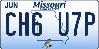 MO license plate CH6U7P