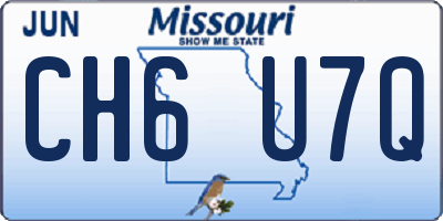 MO license plate CH6U7Q