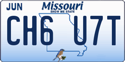 MO license plate CH6U7T