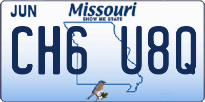MO license plate CH6U8Q