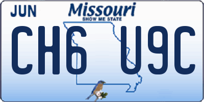 MO license plate CH6U9C