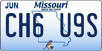 MO license plate CH6U9S