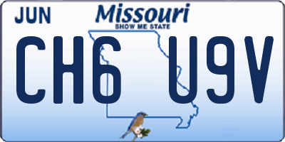MO license plate CH6U9V