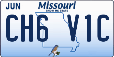 MO license plate CH6V1C
