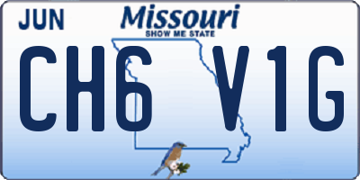MO license plate CH6V1G