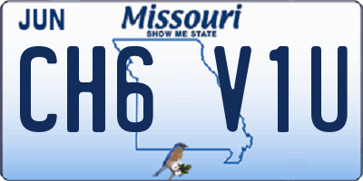 MO license plate CH6V1U