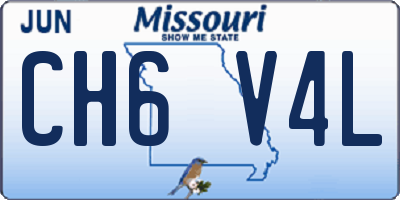 MO license plate CH6V4L