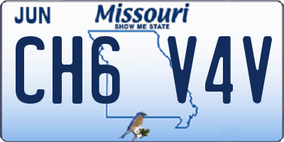 MO license plate CH6V4V