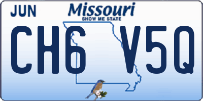 MO license plate CH6V5Q