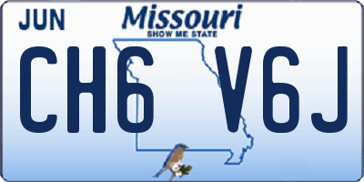 MO license plate CH6V6J