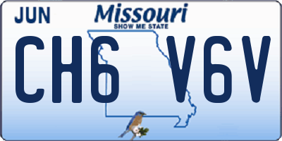 MO license plate CH6V6V