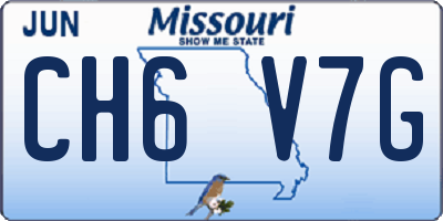 MO license plate CH6V7G