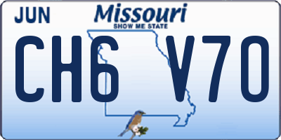 MO license plate CH6V7O