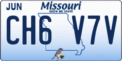 MO license plate CH6V7V