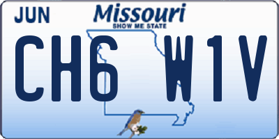 MO license plate CH6W1V