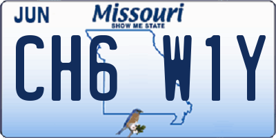 MO license plate CH6W1Y