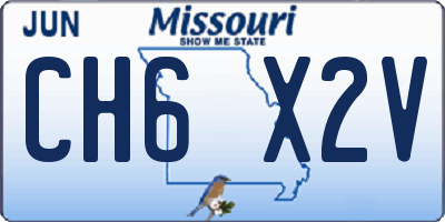 MO license plate CH6X2V