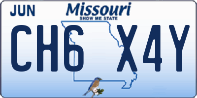 MO license plate CH6X4Y