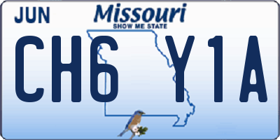 MO license plate CH6Y1A