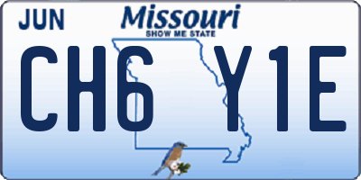 MO license plate CH6Y1E