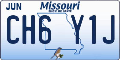 MO license plate CH6Y1J