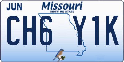 MO license plate CH6Y1K