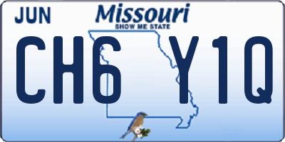 MO license plate CH6Y1Q
