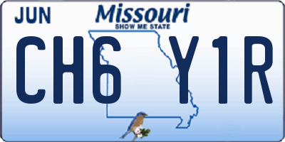MO license plate CH6Y1R
