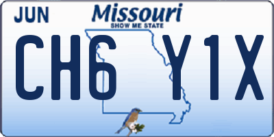MO license plate CH6Y1X