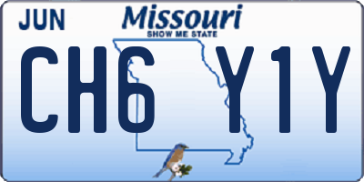 MO license plate CH6Y1Y