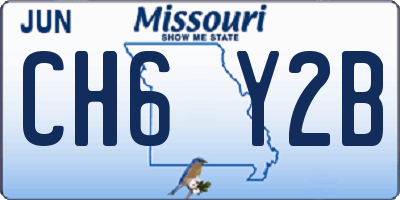MO license plate CH6Y2B