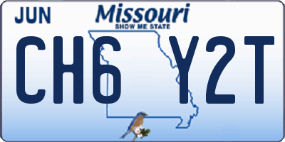 MO license plate CH6Y2T