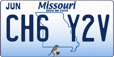MO license plate CH6Y2V