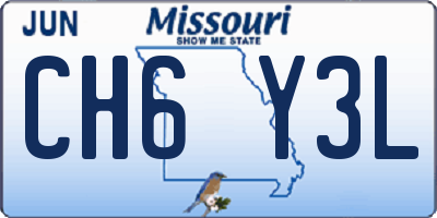 MO license plate CH6Y3L