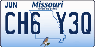MO license plate CH6Y3Q