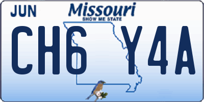 MO license plate CH6Y4A