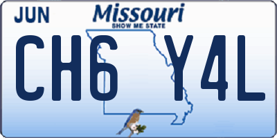 MO license plate CH6Y4L