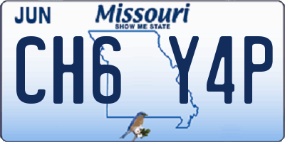 MO license plate CH6Y4P