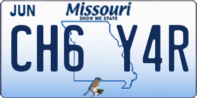 MO license plate CH6Y4R